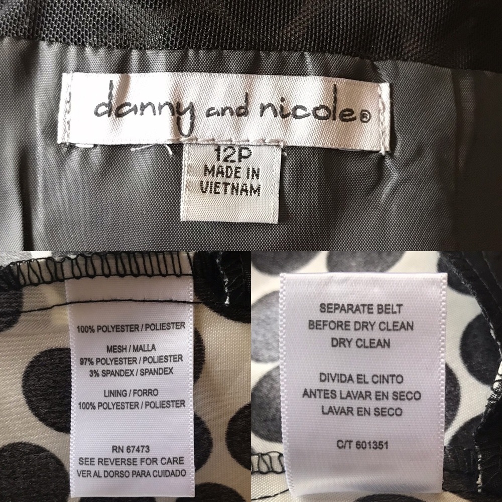 Danny & Nicola Polka Dot Fit & Flare Dress Sz 12P - Picture 7 of 8